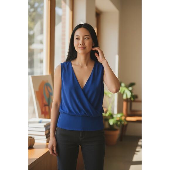 Naked Zebra Tops - Low Cut Shirt By Naked Zebra Size Medium